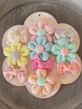 NWT - Ava Olivia 10 pc Girls Hair Clip Set - Pastels